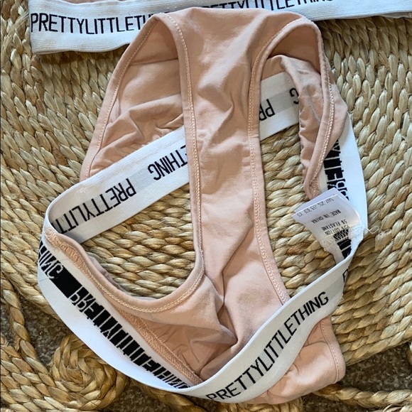 NWOT Pretty Little Thing Blush Sports Bra & Thong - Picture 6 of 6